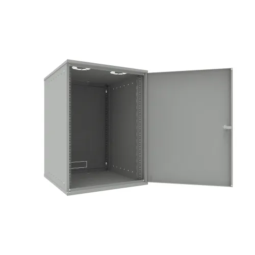 Шкаф телекоммуникационный настенный 15U, 523х600х732мм серия LITE (металлическая дверь)
