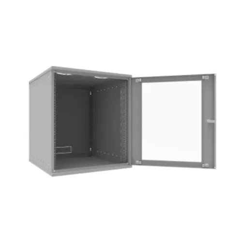 Шкаф телекоммуникационный настенный 12U, 523х600х599мм серия LITE (стеклянная дверь)