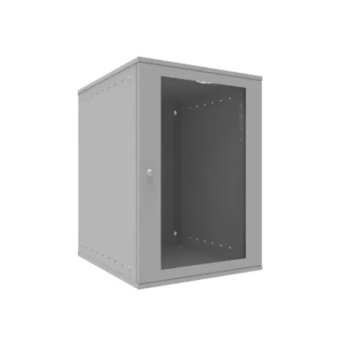 Шкаф телекоммуникационный настенный 15U, 523х600х732мм серия LITE (стеклянная дверь)
