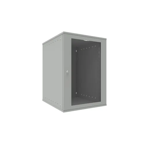Шкаф телекоммуникационный настенный 18U, 523х600х866мм серия LITE (стеклянная дверь)
