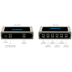 6-канальное переговорное устр-во Stelberry S-660 для АЗС класса «Клиент-Кассир» с функциями диспетч. связи, громкого оповещения и режимом «СИМПЛЕКС»