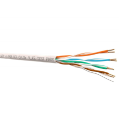 Кабель UTP4 cat.5e, одножильный, 305м, CCA,серый.