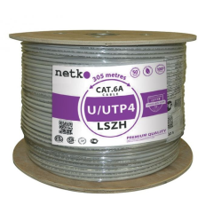 Кабель U/UTP4 cat.6a NETKO, 4 пары 23 AWG B, нг(А)-HF LSZH, indoor, 305м