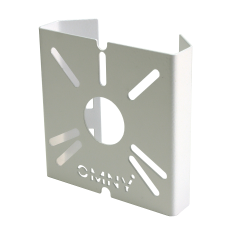 Кронштейн малый для крепления на столб/мачту, бандажная лента 9мм, 20мм, толщина 1.2мм, белый