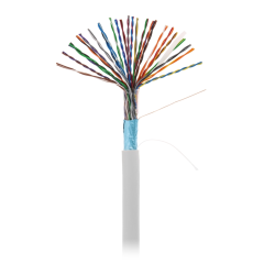 Кабель NETLAN F/UTP 25 пар, Кат.5 (Класс D), 100МГц, одножильный, BC (чистая медь), внутренний, PVC нг(B), серый, 305м