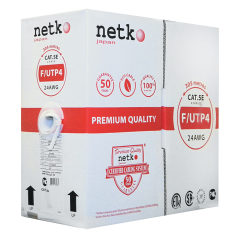 Кабель F/UTP4 (FTP4 ) cat.5e NETKO, 4 пары 24 AWG BC, PVC, indoor, 305м