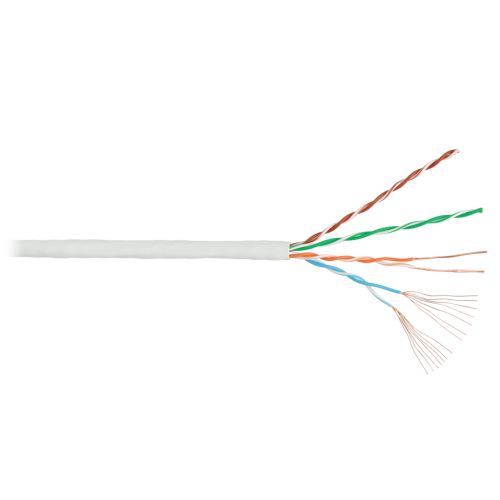 Кабель NIKOLAN U/UTP, 4 пары, Кат.5e, многожильный, 24 AWG, внутренний, LSZH, 305м