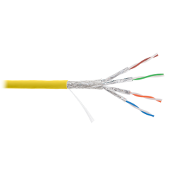 Кабель NIKOLAN S/FTP 4 пары, Кат.7а (Класс Fа), тест по ISO/IEC, 1000МГц, одножильный, BC (чистая медь), 23AWG (0,58мм), внутренний, LSZH нг(А)-HFLTx,