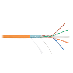 Кабель NIKOLAN F/UTP 4 пары, Кат.6 (Класс E), тест по ISO/IEC, 250МГц, одножильный, BC (чистая медь), 23AWG (0,57мм), внутренний, LSZH нг(А)-HFLTx