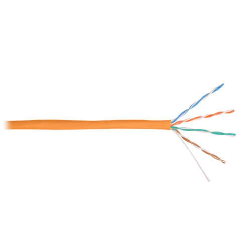 Кабель NIKOLAN U/UTP 4 пары, Кат.5e (Класс D), тест по ISO/IEC, 100МГц, одножильный, BC (чистая медь), 24AWG (0,50мм), внутренний, LSZH нг(А)-HFLTx