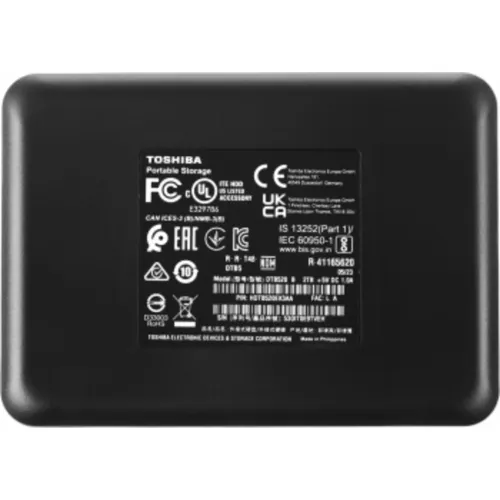 Жесткий диск Toshiba USB 3.0 2Tb HDTB520EK3AA Canvio Basics 2.5" черный