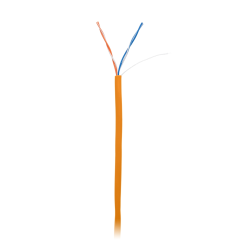 Кабель NETLAN U/UTP 2 пары, Кат.5 (Класс D), 100МГц, одножильный, BC (чистая медь), внутренний, LSZH нг(B)-HF, оранжевый, 305м