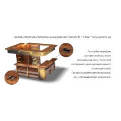 Активный двунаправленный микрофон Stelberry M-1100 для записи разговоров в помещениях с высоким уровнем шума