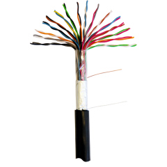 Кабель NETLAN F/UTP 16 пар, Кат.5 (Класс D), 100МГц, одножильный, BC (чистая медь), внешний, PE до -40C, черный, 305м