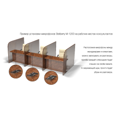 Активный 2-канальный двунаправленный микрофон Stelberry M-1200 для записи разговоров в помещениях с высоким уровнем шума