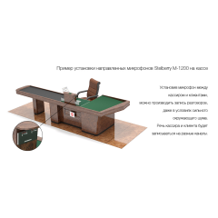 Активный 2-канальный двунаправленный микрофон Stelberry M-1200 для записи разговоров в помещениях с высоким уровнем шума