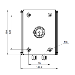 Универсальная монтажная коробка для PTZ камер OMNY, монтаж на стену, толщина 1.5мм, белый