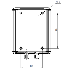 Универсальная монтажная коробка для PTZ камер OMNY, монтаж на стену, толщина 1.5мм, белый