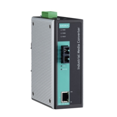 Медиаконвертер Ethernet 10/100BaseTX в 100BaseFX (одномодовое оптоволокно) в металлическом корпусе MOXA