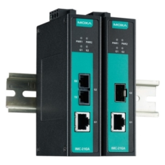 IMC-21GA Медиаконвертер Gigabit Ethernet 10/100/1000BaseTX в 100/1000BaseSFP в металлическом корпусе MOXA