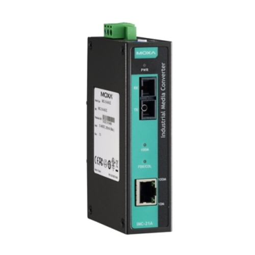 IMC-21A-S-SC Медиаконвертер Ethernet 10/100BaseTX в 100BaseFX (одномодовое оптоволокно) в металлическом корпусе MOXA