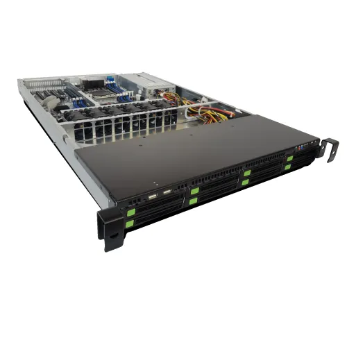Серверная платформа Rikor 1U RP6108-PB25-650HS, до двух процессоров Intel Xeon Scalable, DDR4, 8x2.5" HDD, 2x1000Base-T, резервируемый БП