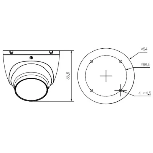 Камера видеонаблюдения IP Dahua DH-IPC-HDW1439TP-A-LED-0280B-S4 2.8-2.8мм цв. корп.:белый (DH-IPC-HDW1439TP-A-LED-0280B)