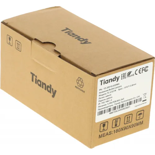 Камера видеонаблюдения IP Tiandy AK TC-C321N I3/E/Y/2.8mm 2.8-2.8мм цв. корп.:белый