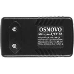 Инжектор PoE Osnovo Midspan-1/151GA 10/100/1000BASE-T 15.4Вт