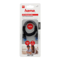 Патч-корд Hama Slim-Flexible UTP 4 пары cat.6 1.5м черный RJ-45 (m)-RJ-45 (m) (00135777)