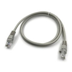 Патч-корд Buro UTP 4 пары cat.5E CCA molded 1м серый RJ-45 (m)-RJ-45 (m) (UTP-5E-1M-G)