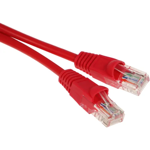 Патч-корд Buro UTP 4 пары cat.5E CCA molded 1м красный RJ-45 (m)-RJ-45 (m) (UTP-5E-1M-R)