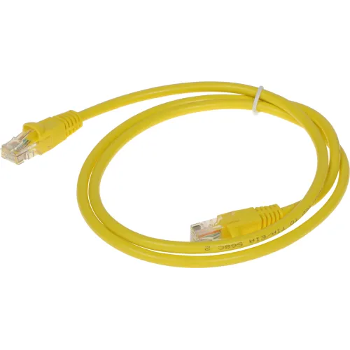 Патч-корд Buro UTP-5E-1M-Y UTP 4 пары cat.5E CCA molded 1м желтый RJ-45 (m)-RJ-45 (m)