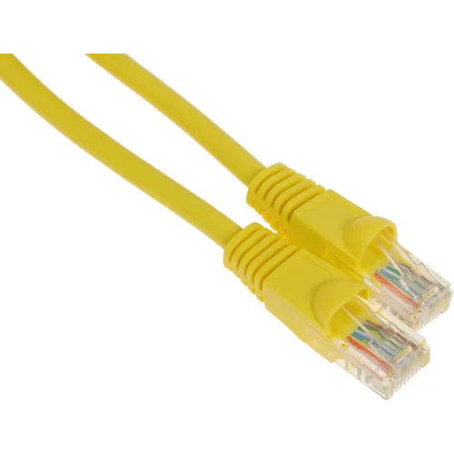 Патч-корд Buro UTP-5E-1M-Y UTP 4 пары cat.5E CCA molded 1м желтый RJ-45 (m)-RJ-45 (m)