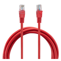 Патч-корд Buro UTP-5E-1,5M-R UTP 4 пары cat.5E CCA molded 1.5м красный RJ-45 (m)-RJ-45 (m)