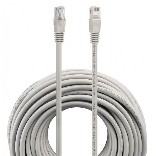 Патч-корд Buro UTP-5E-20M-G UTP 4 пары cat.5E CCA molded 20м серый RJ-45 (m)-RJ-45 (m)