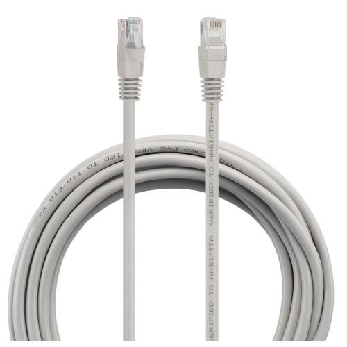 Патч-корд Buro UTP-5E-5M-G UTP 4 пары cat.5E CCA molded 5м серый RJ-45 (m)-RJ-45 (m)