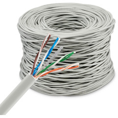 Кабель сетевой Buro BU-CCA-040 UTP 4 пары cat.5E solid 0.40мм CCA 305м серый