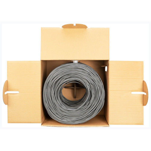 Кабель сетевой Buro BU-COP-045 UTP 4 пары cat.5E solid 0.45мм Cu 305м серый