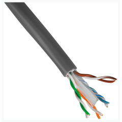 Кабель сетевой Buro BU-COP-055 UTP 4 пары cat.6 solid 0.55мм Cu 305м серый