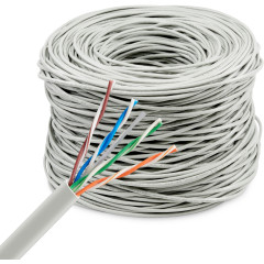 Кабель сетевой Buro BU-CCA-042 UTP 4 пары cat.5E solid 0.42мм CCA 305м серый