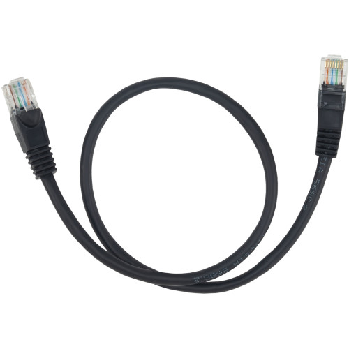 Патч-корд Buro UTP 4 пары cat.5E CCA molded 0.5м черный RJ-45 (m)-RJ-45 (m)