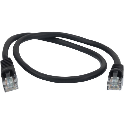 Патч-корд Buro UTP 4 пары cat.5E CCA molded 0.5м черный RJ-45 (m)-RJ-45 (m)