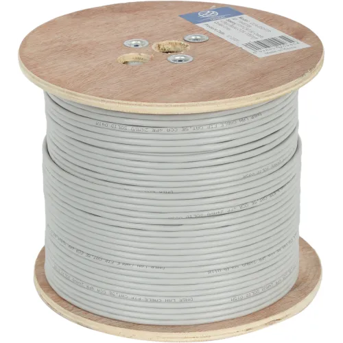 Кабель сетевой Ningbo FTP 4 пары cat.5E solid 0.5мм CCA molded 305м серый