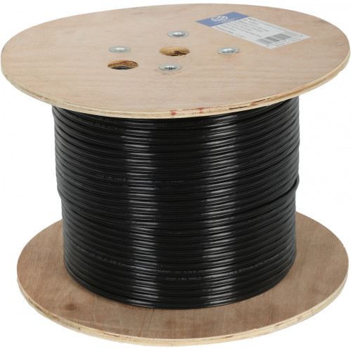 Кабель сетевой Ningbo 1Гбит/с UTP 4 пары cat.5E solid 0.5мм CCA molded 305м серый outdoor стальной трос