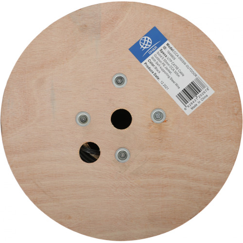 Кабель сетевой Ningbo 1Гбит/с UTP 4 пары cat.5E solid 0.5мм CCA molded 305м серый outdoor стальной трос