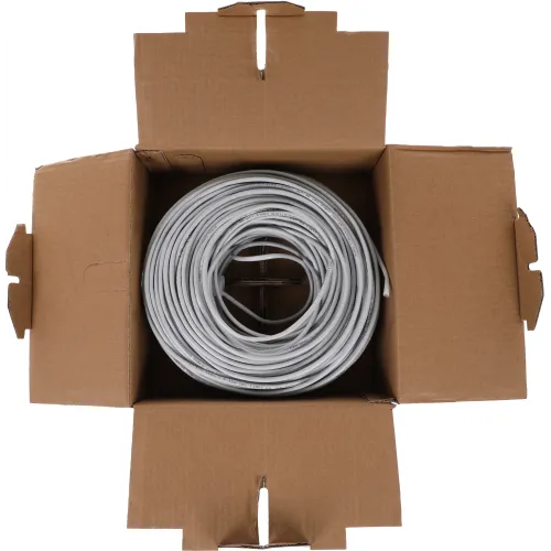 Кабель сетевой Buro BU-CCA-050-100m UTP 4 пары cat.5E solid 0.50мм CCA 100м серый