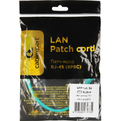 Патч-корд Premier PP12-0.25M/G 1000Гбит/с UTP 4 пары cat.5E CCA molded 0.25м зеленый RJ-45 (m)-RJ-45 (m)