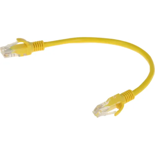 Патч-корд Premier PP12-0.25M/Y 1000Гбит/с UTP 4 пары cat.5E CCA molded 0.25м желтый RJ-45 (m)-RJ-45 (m)