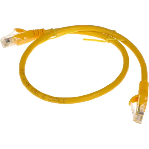 Патч-корд Premier PP6U-0.5M/Y 10000Гбит/с UTP 4 пары cat.6 CCA molded 0.5м желтый RJ-45 (m)-RJ-45 (m)